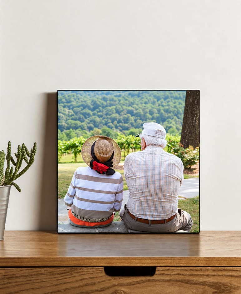 Photo sur alu dibond 20x20cm